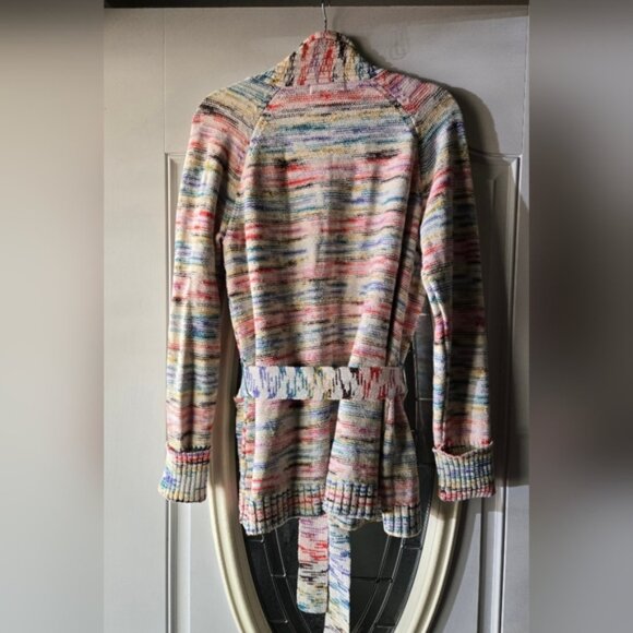 Etcetera Multicolor Knit Belted Cardigan – Size Large - Picture 4 of 6